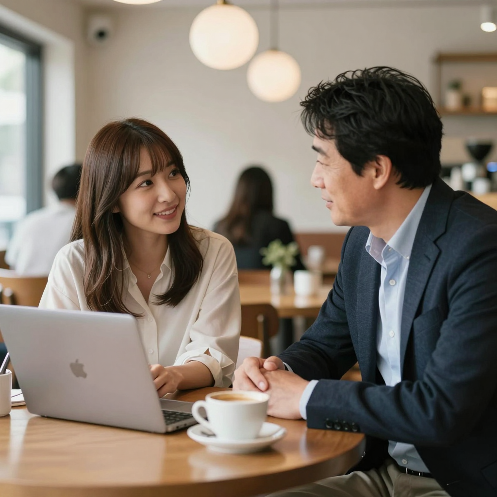 Senior engineer collaborating